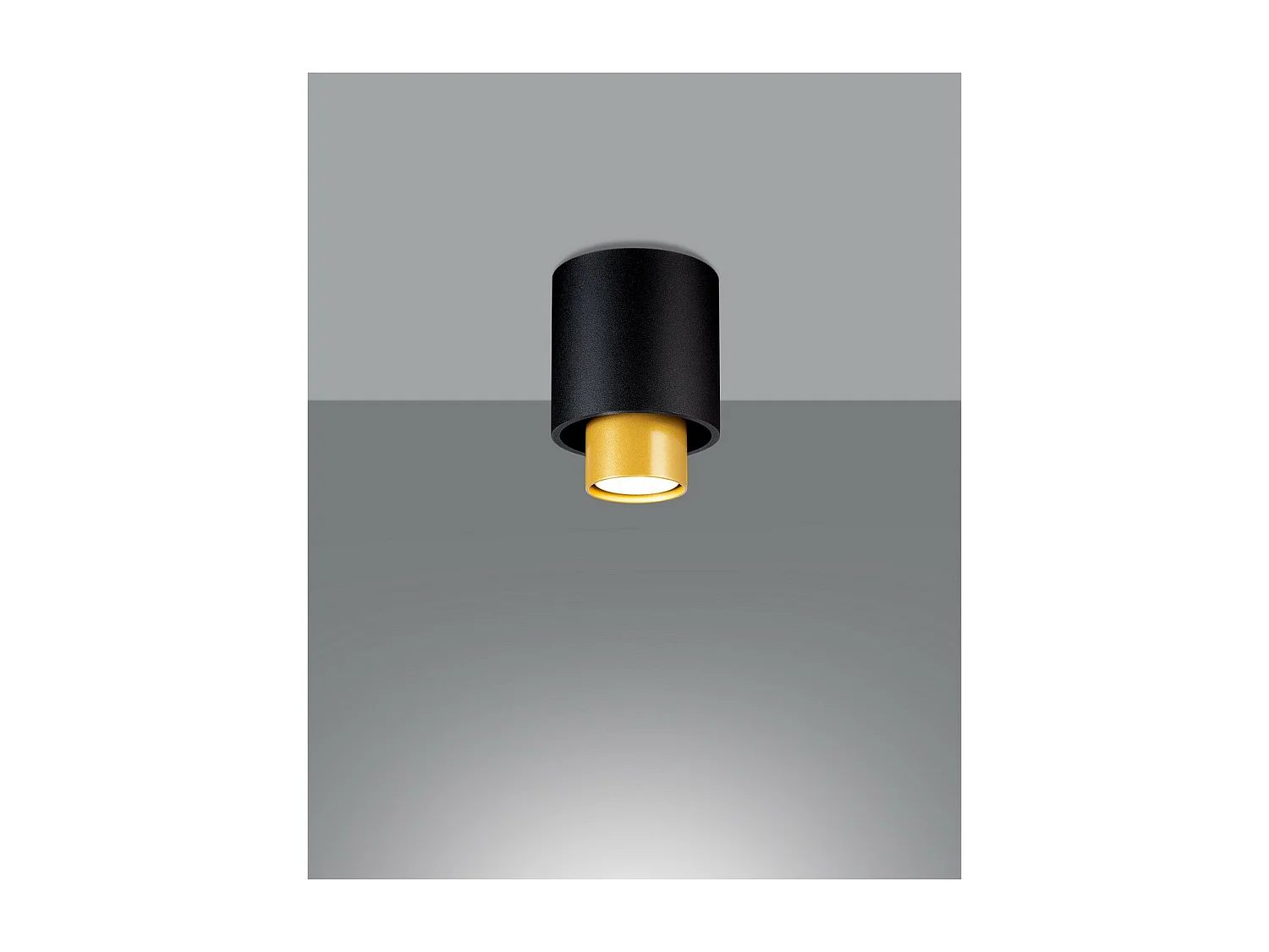 Plafondlampen Nesi Modern Van  - 1 Lichtbronnen - L.10 X H.14 Cm - Zwart Goud