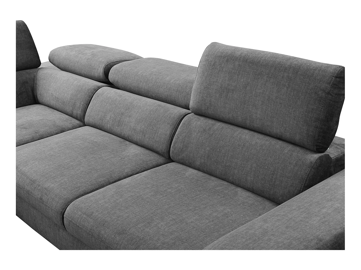 Ecksofa mit Schlaffunktion - Ecke Links - Stoff - Anthrazit - SEPINA von PASCAL MORABITO