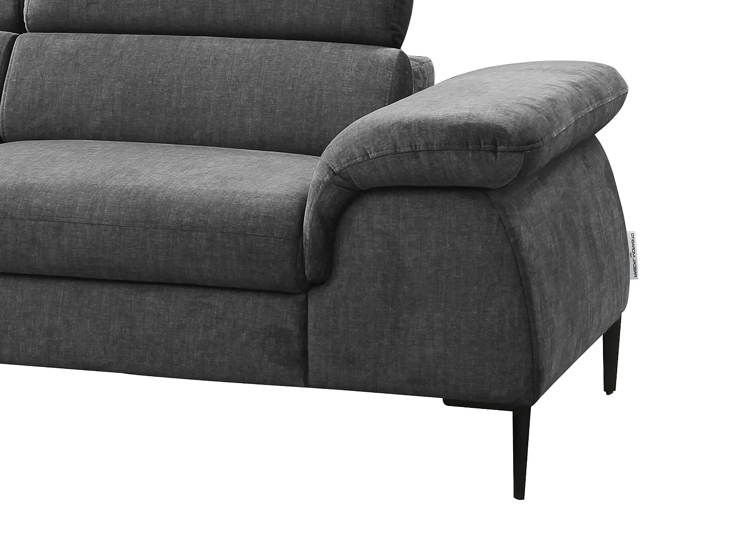 Ecksofa mit Schlaffunktion - Ecke Links - Stoff - Anthrazit - SEPINA von PASCAL MORABITO