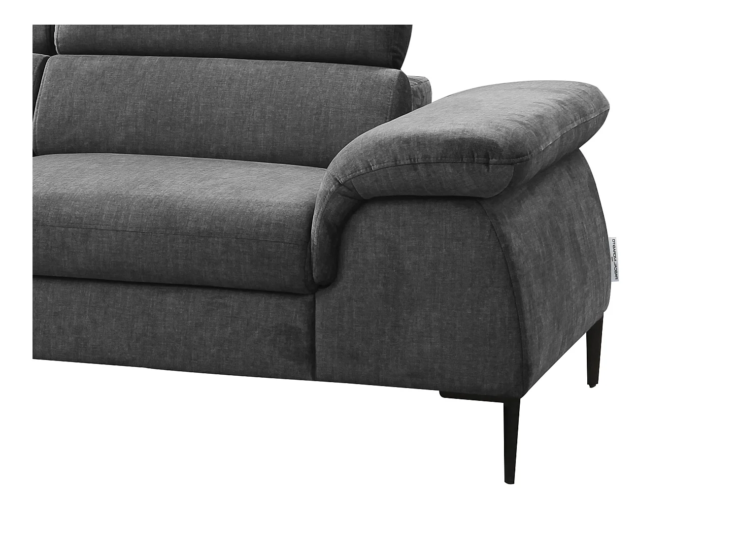 Ecksofa mit Schlaffunktion - Ecke Links - Stoff - Anthrazit - SEPINA von PASCAL MORABITO