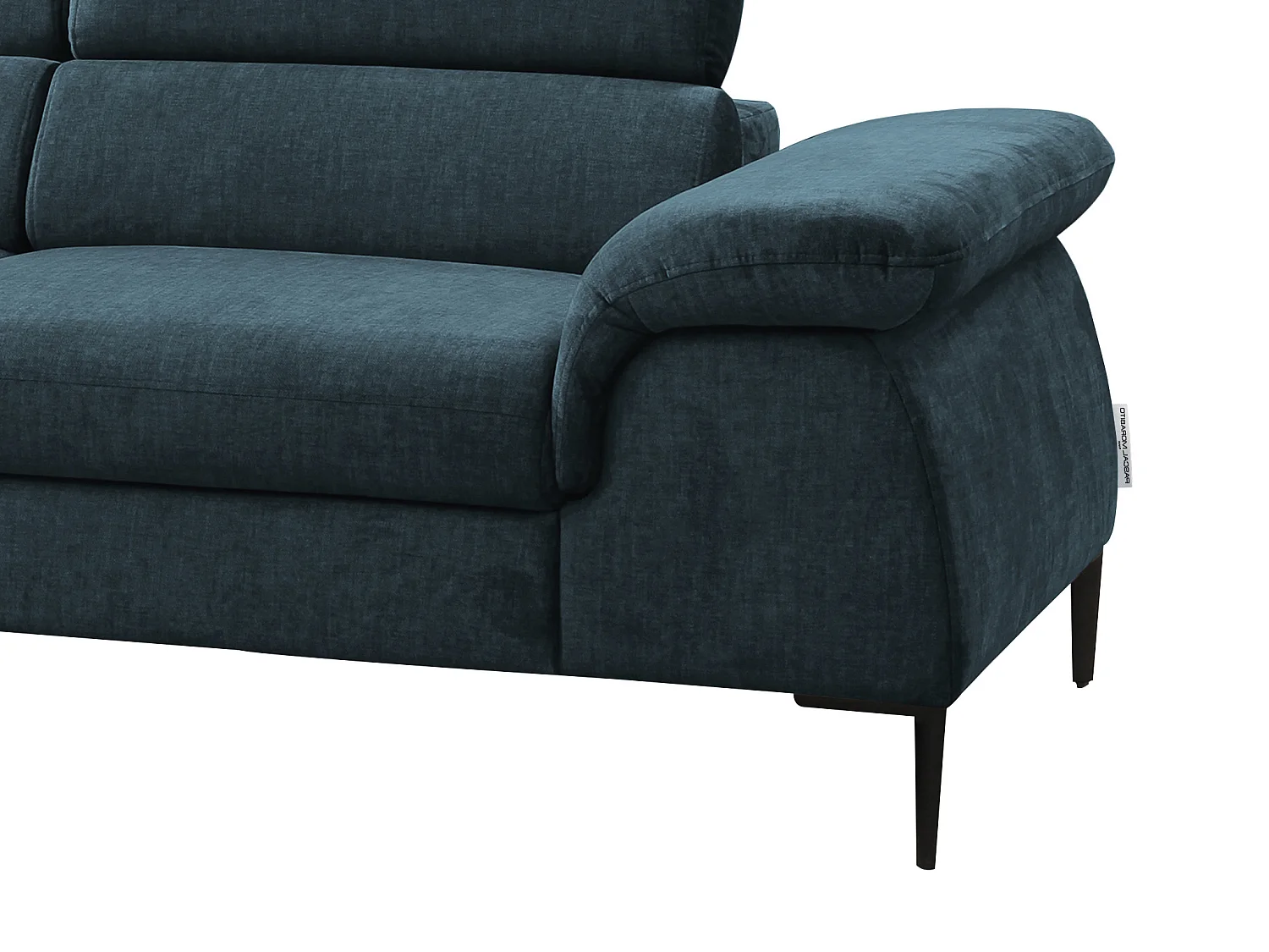 Grande sofá de canto esquerdo convertível em tecido cor azul-noite - SEPINA de PASCAL MORABITO