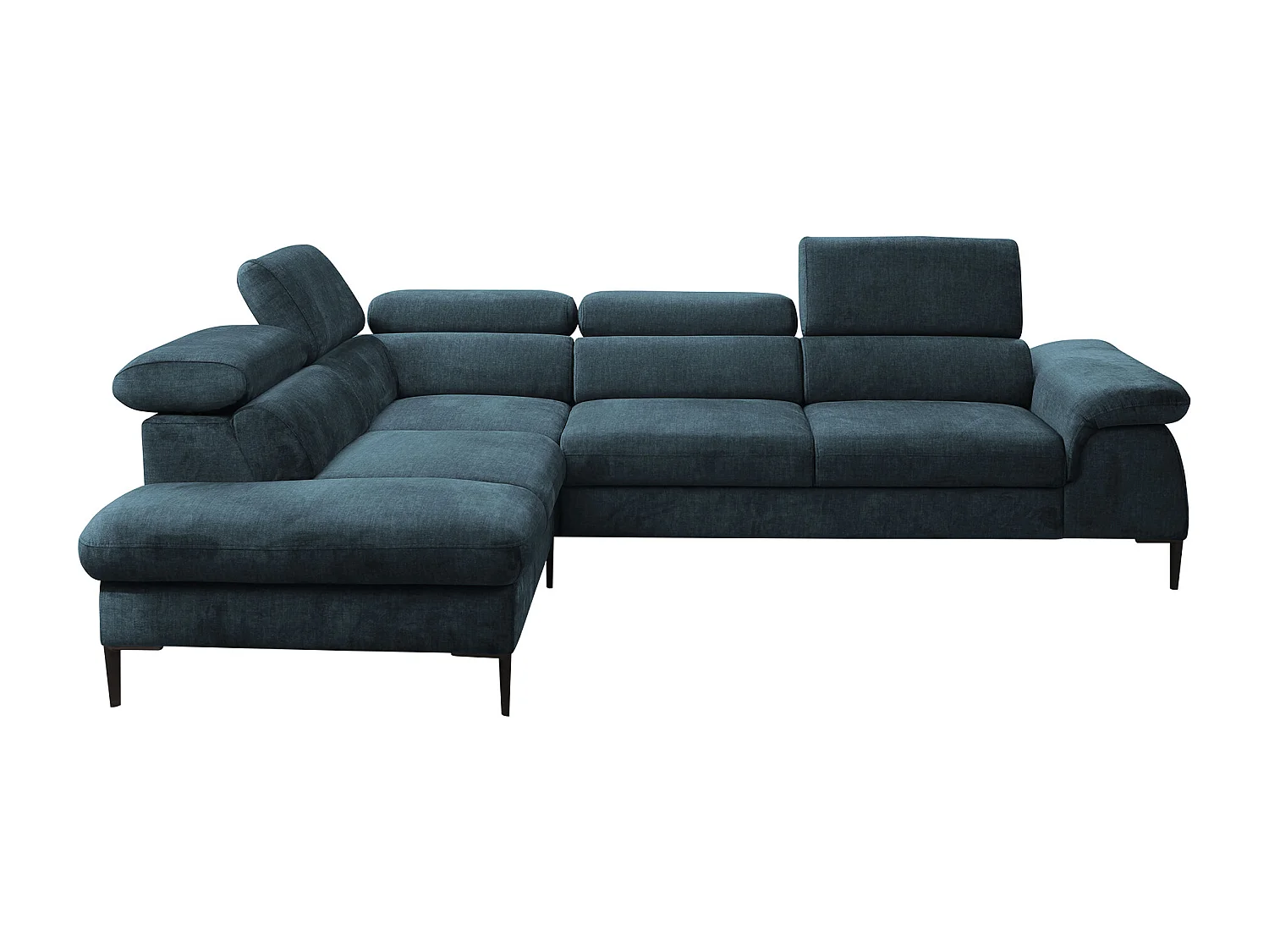 Grande sofá de canto esquerdo convertível em tecido cor azul-noite - SEPINA de PASCAL MORABITO