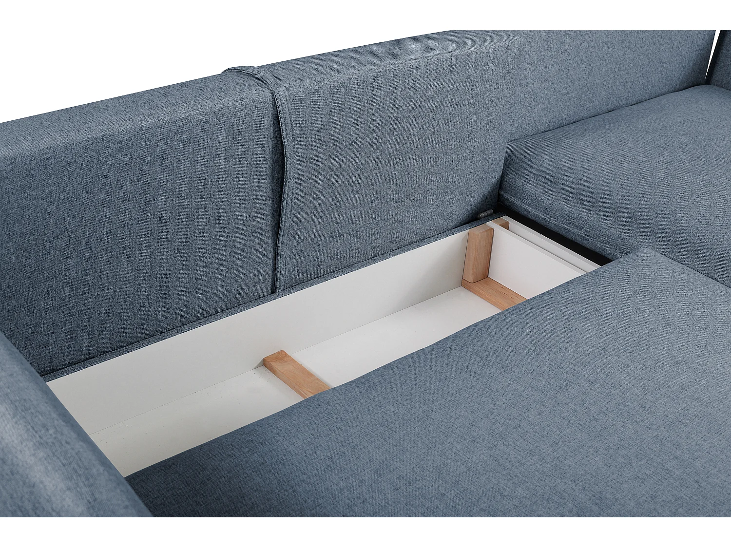 Ecksofa mit Schlaffunktion - Ecke Rechts - Stoff - Dunkelblau - LAZARE von PASCAL MORABITO