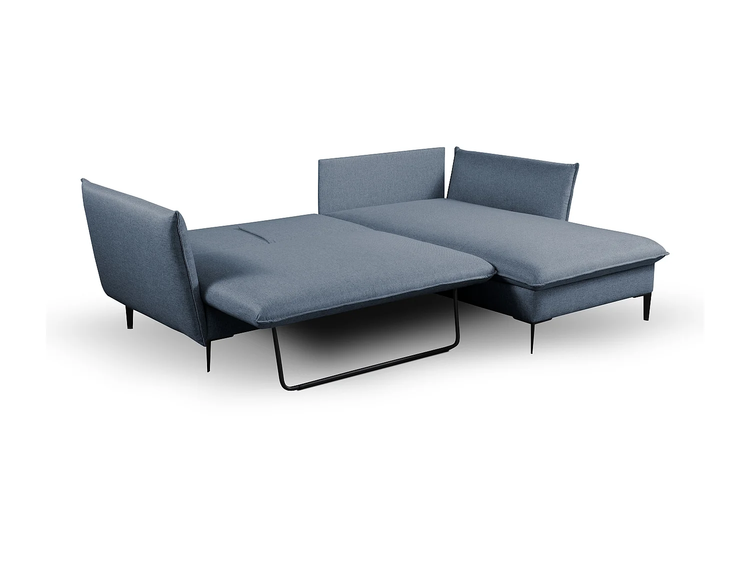 Ecksofa mit Schlaffunktion - Ecke Rechts - Stoff - Dunkelblau - LAZARE von PASCAL MORABITO