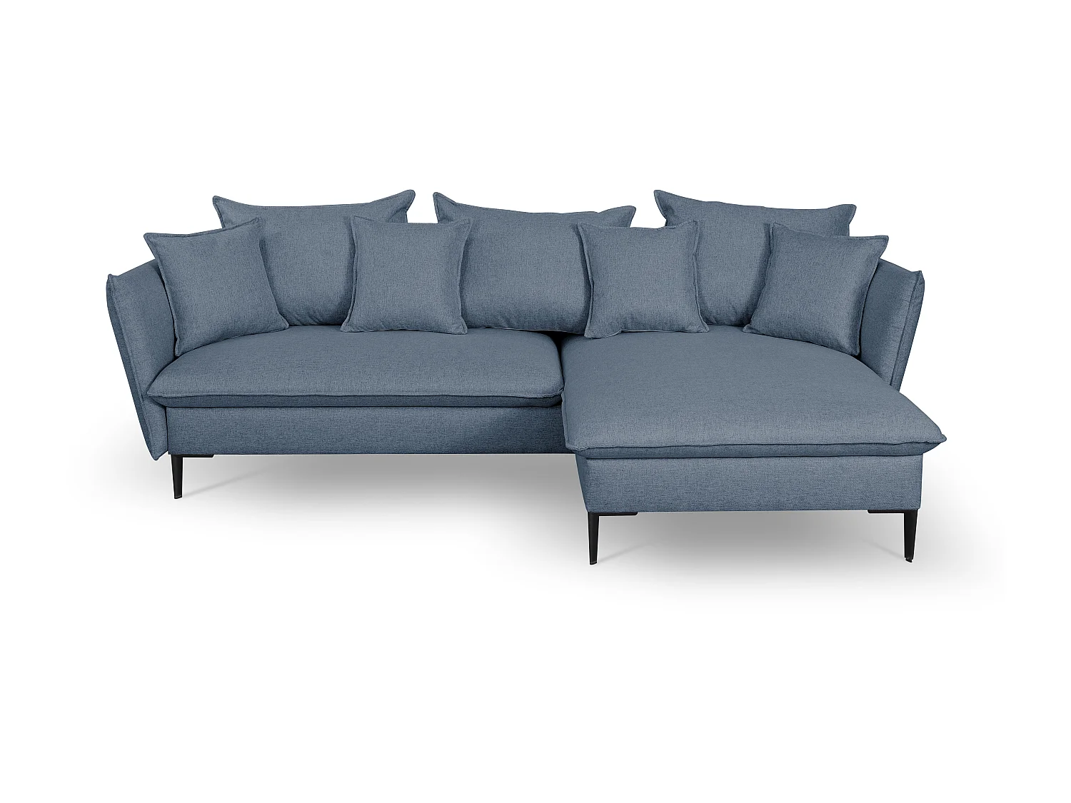 Ecksofa mit Schlaffunktion - Ecke Rechts - Stoff - Dunkelblau - LAZARE von PASCAL MORABITO