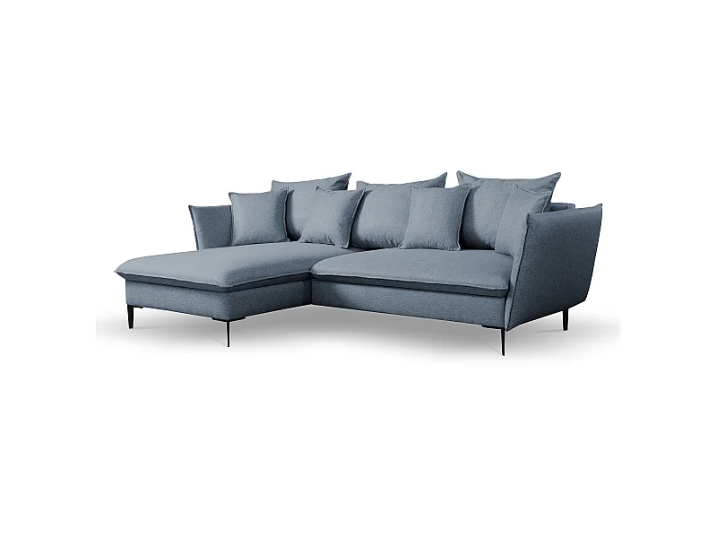 Sofá de canto esquerdo convertível em tecido cor azul-marinho - LAZARE de PASCAL MORABITO