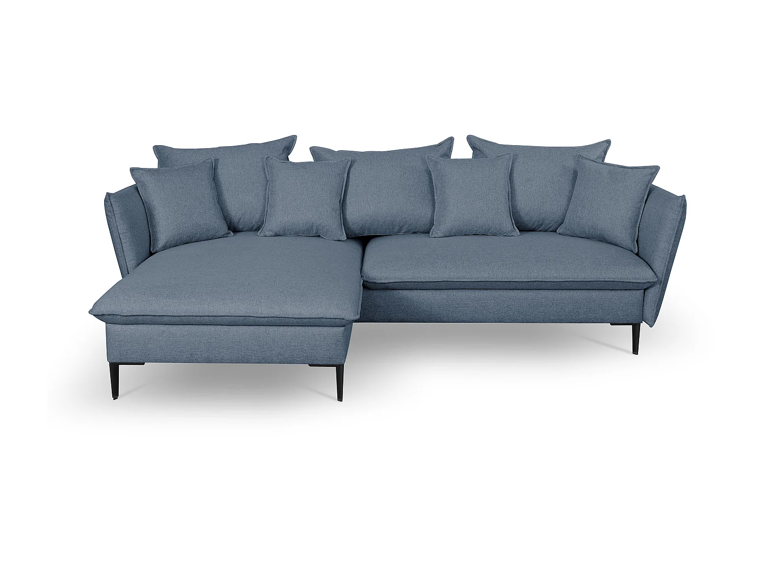 Ecksofa mit Schlaffunktion - Ecke Links - Stoff - Dunkelblau - LAZARE von PASCAL MORABITO