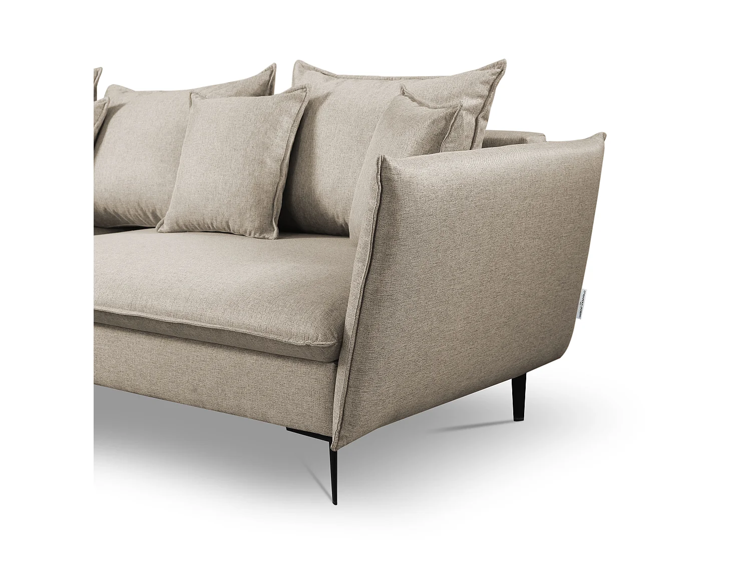 Sofá cama rinconera de tela beige LAZARE de PASCAL MORABITO - Ángulo izquierdo