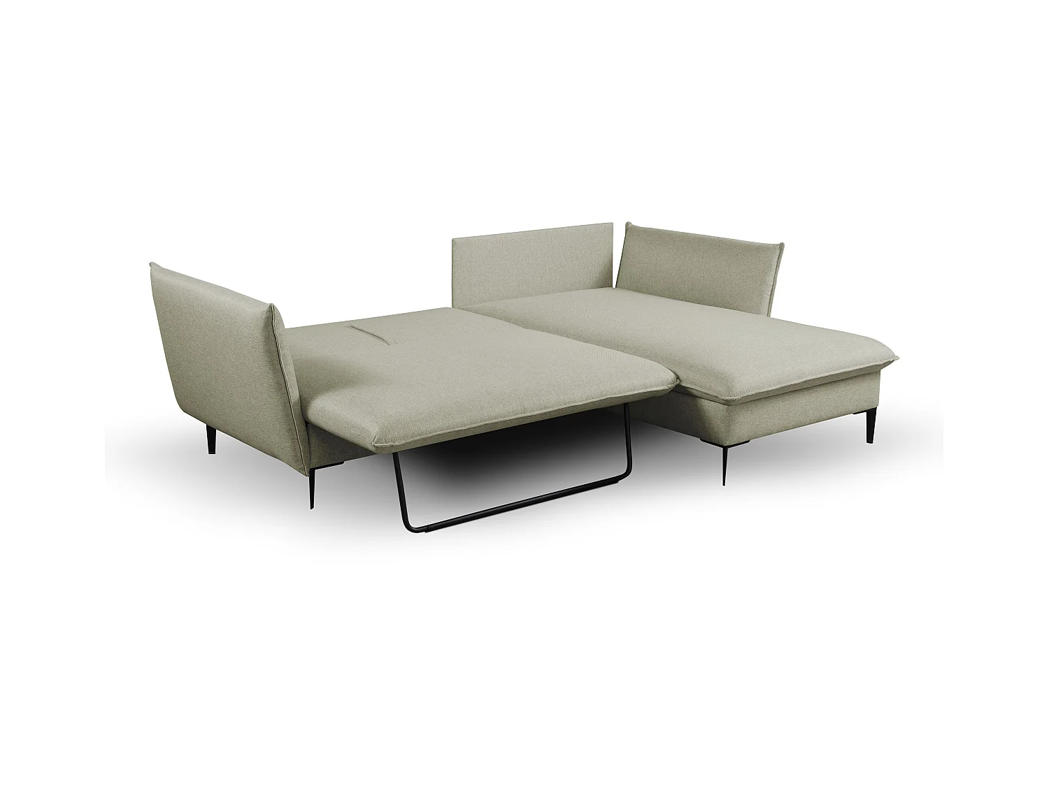 Ecksofa mit Schlaffunktion - Ecke Rechts - Stoff - Hellgrün - LAZARE von PASCAL MORABITO