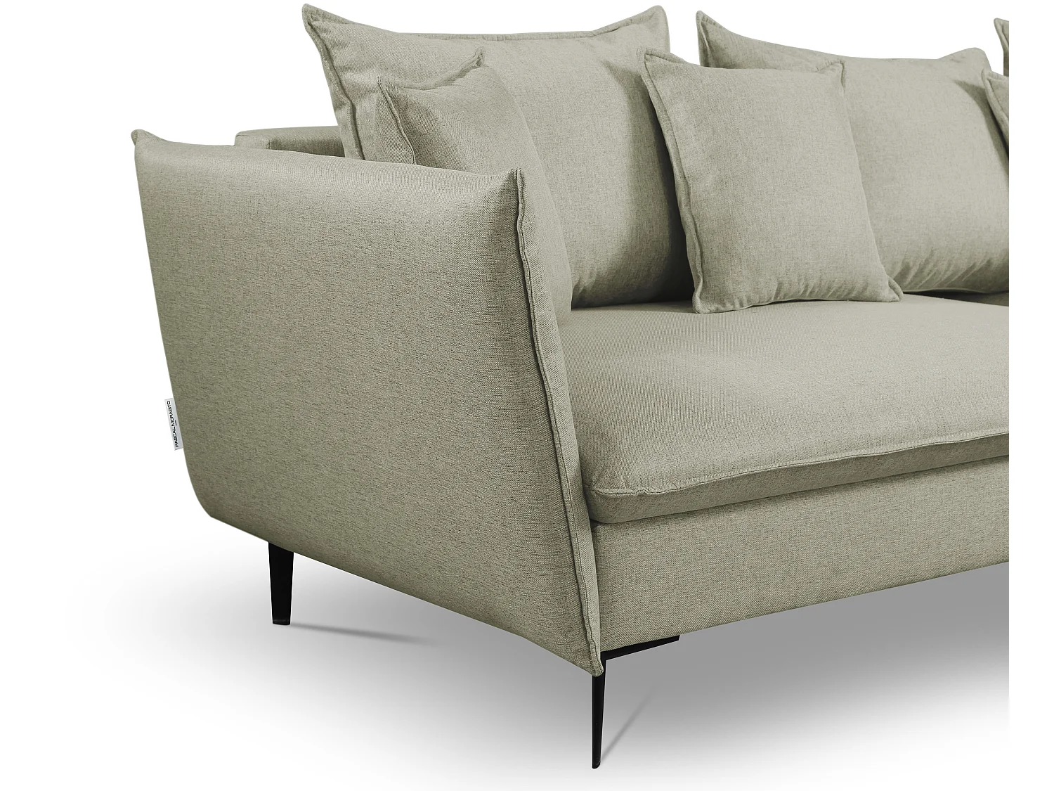 Ecksofa mit Schlaffunktion - Ecke Rechts - Stoff - Hellgrün - LAZARE von PASCAL MORABITO