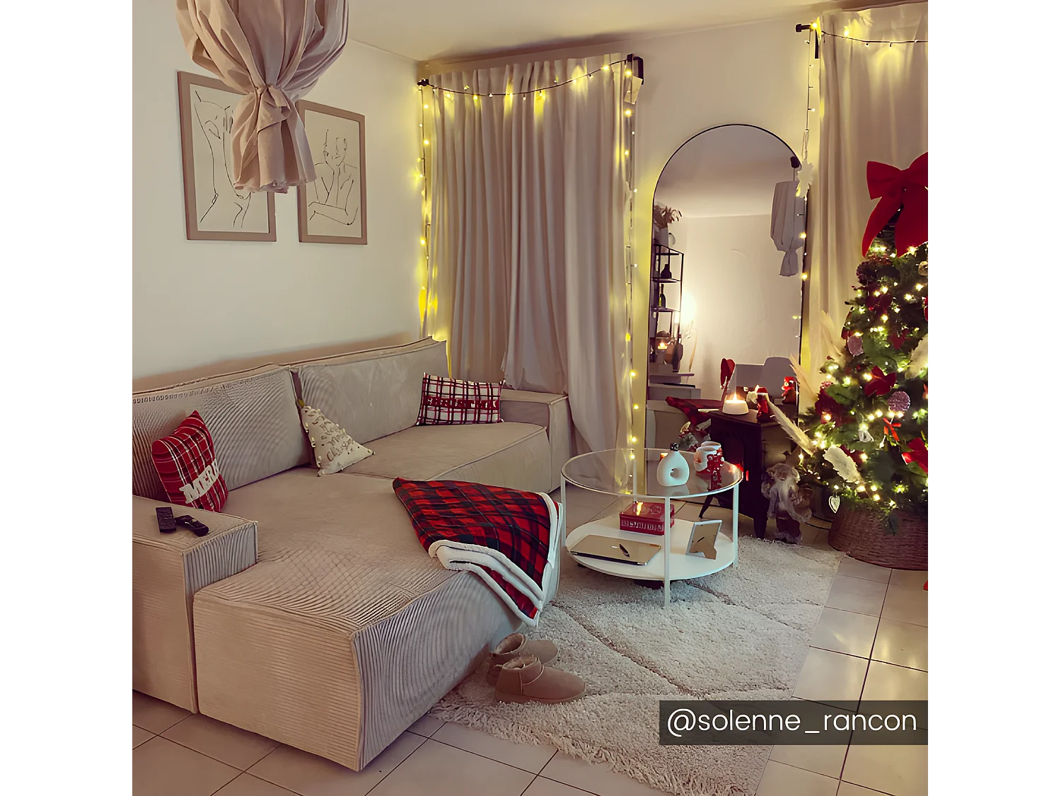 Canapé d'angle gauche convertible en velours côtelé beige AMELIA