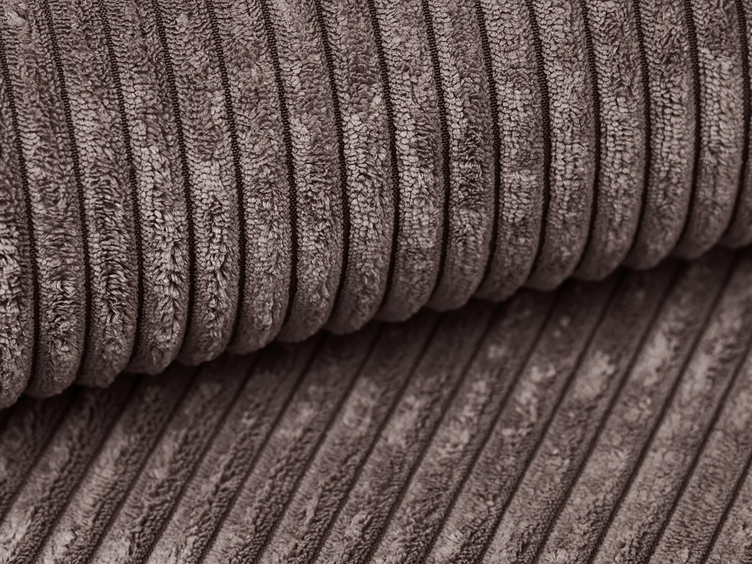 Ecksofa mit Schlaffunktion - Ecke Links - Cord - Malve - AMELIA