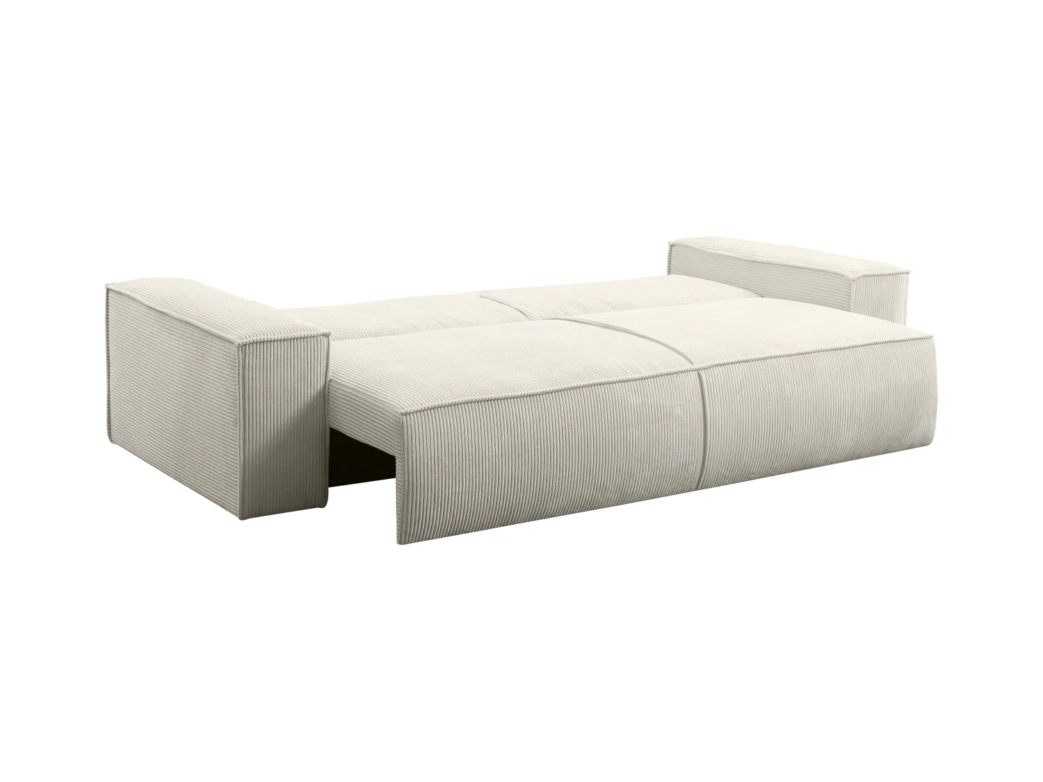 Sofá cama de 4 plazas de pana beige AMELIA de PASCAL MORABITO