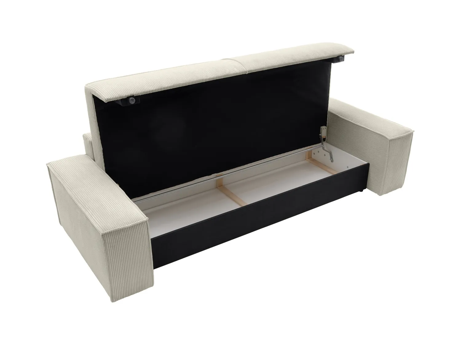 Sofá cama de 4 plazas de pana beige AMELIA de PASCAL MORABITO