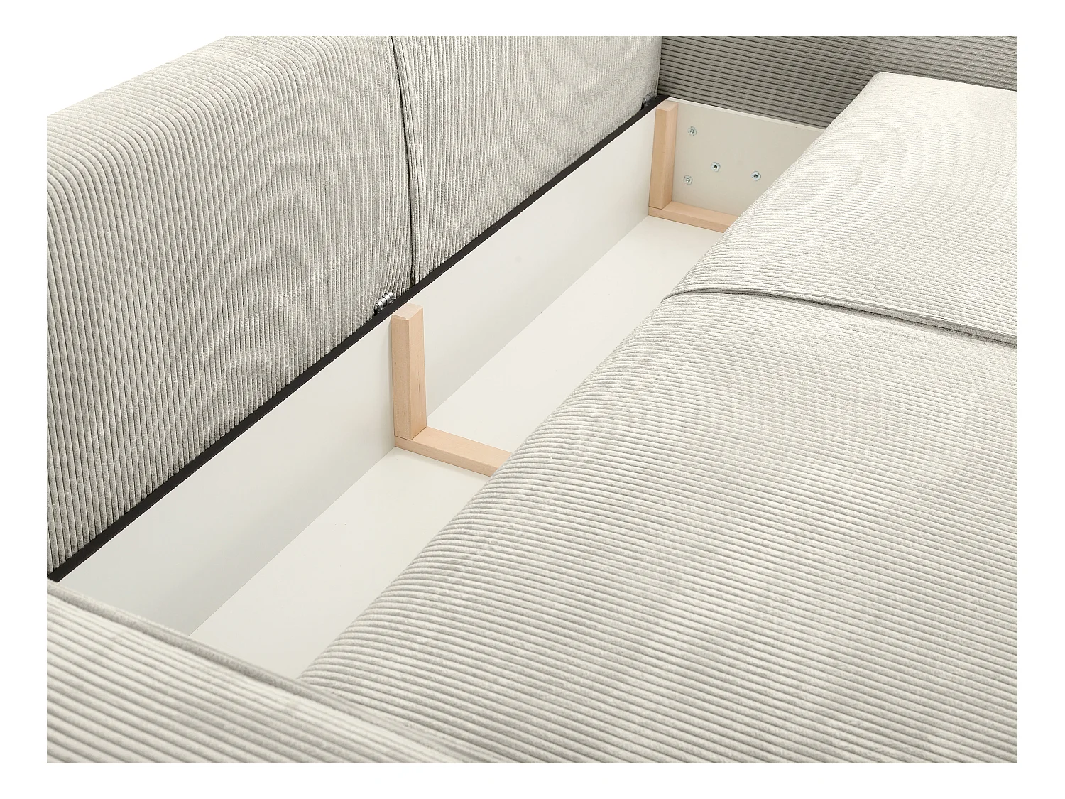 Sofá cama de 4 plazas de pana beige AMELIA de PASCAL MORABITO