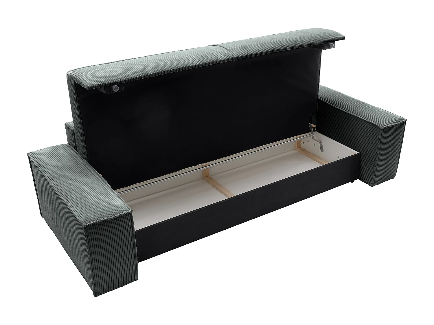 Divano letto 4 posti in Velluto a coste Grigio antracite - AMELIA di PASCAL MORABITO