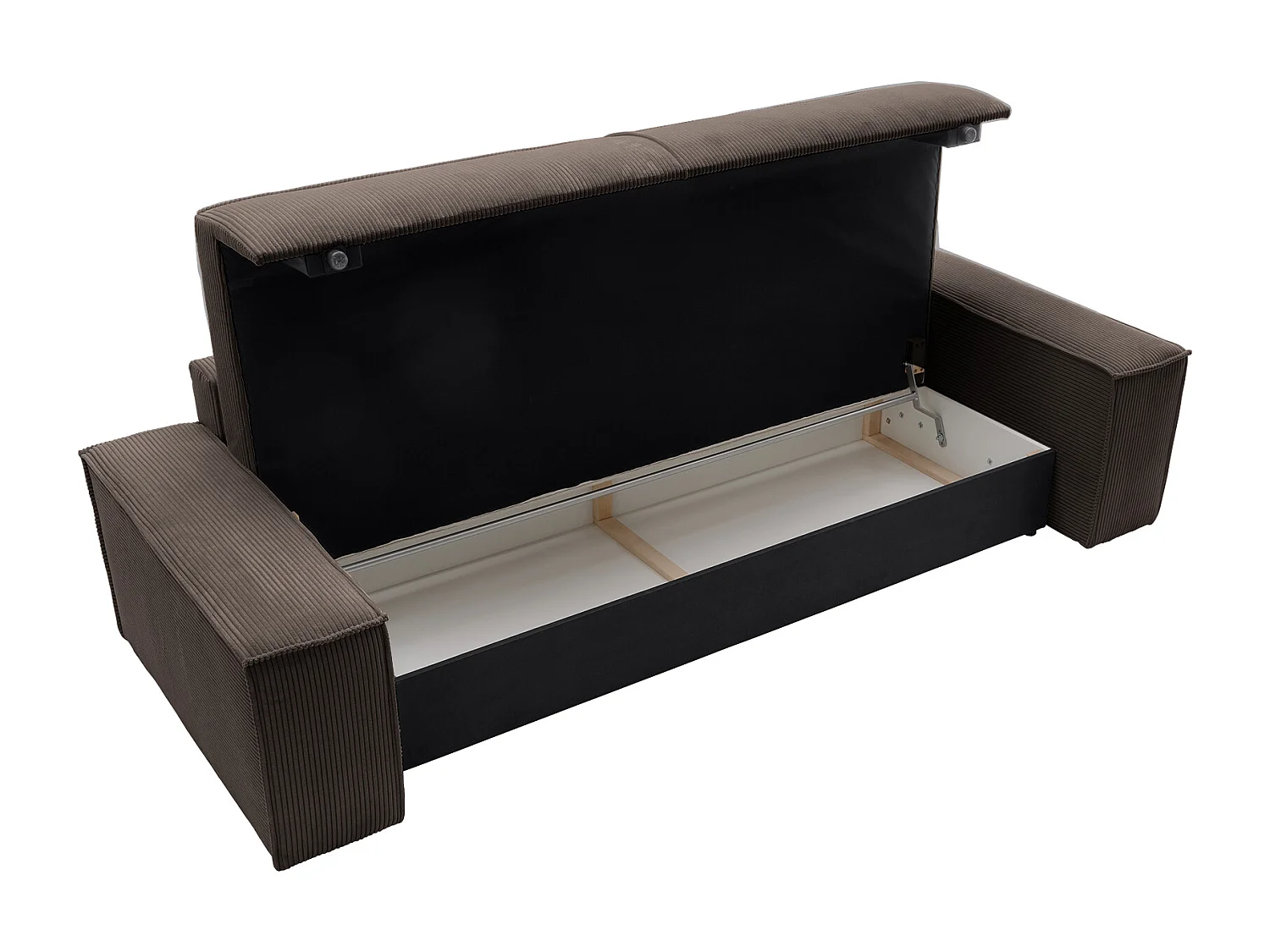 Schlafsofa 4-Sitzer - Cord - Braun - AMELIA