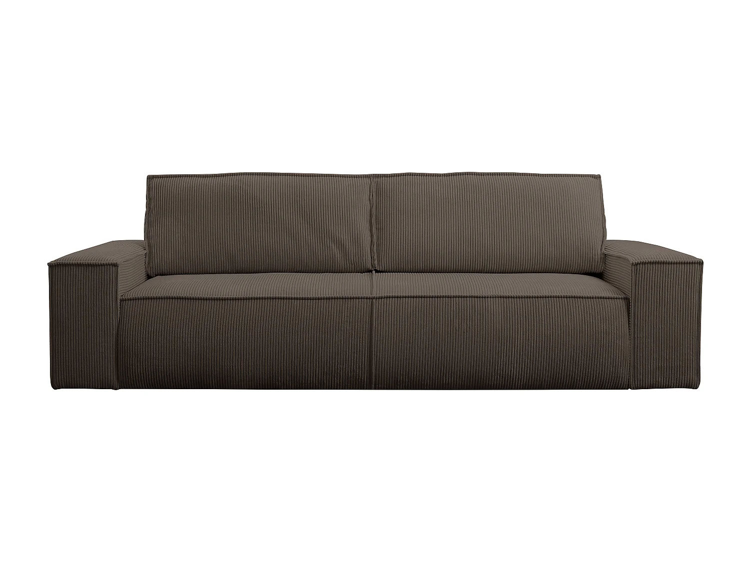 Schlafsofa 4-Sitzer - Cord - Braun - AMELIA