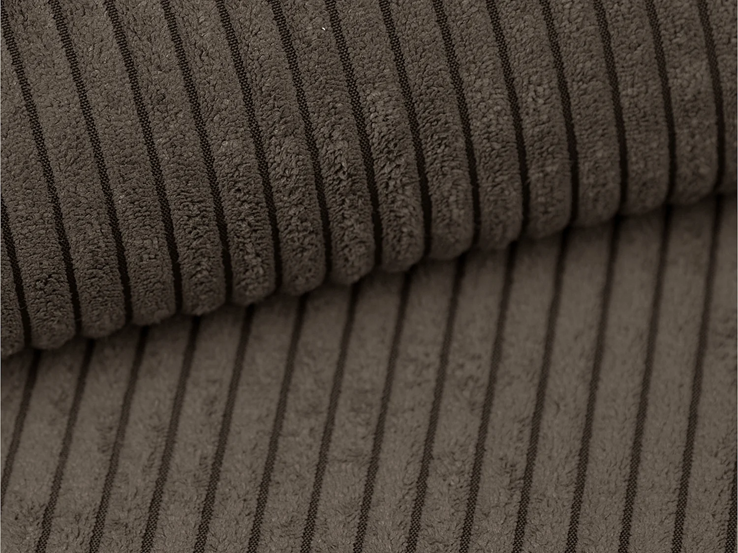 Schlafsofa 4-Sitzer - Cord - Braun - AMELIA