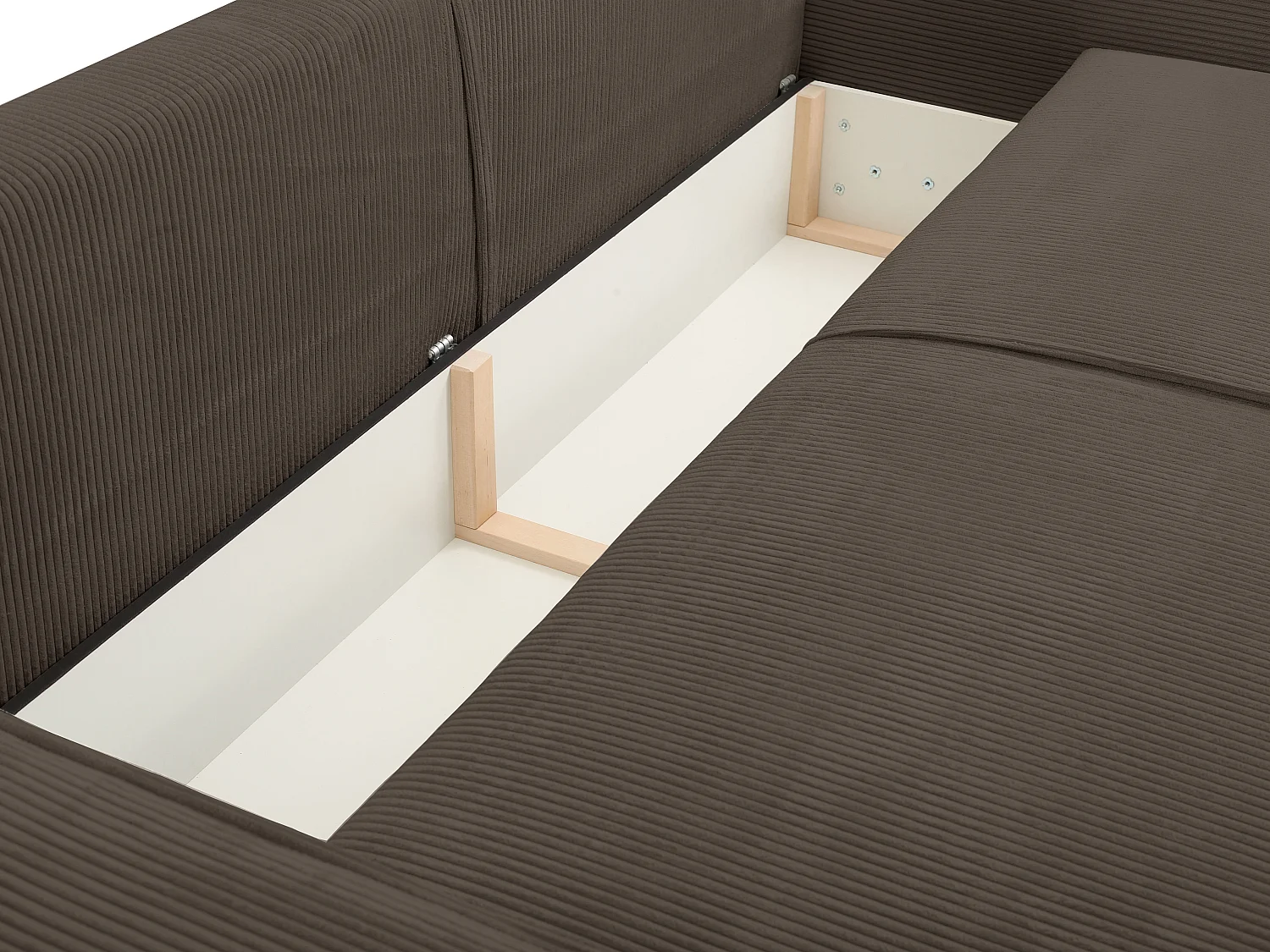 Vierzitsslaapbank AMELIA van PASCAL MORABITO - Ribfluweel - Bruin