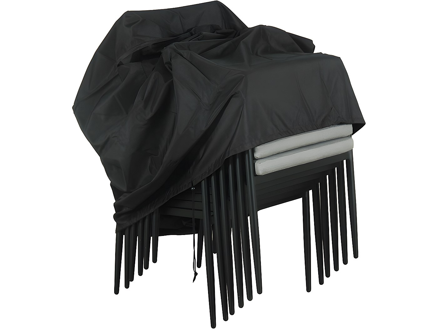 Housse De Protection Pour 4-6 Chaises De Jardin Empilables - 70x70x120 Cm Anti-UV