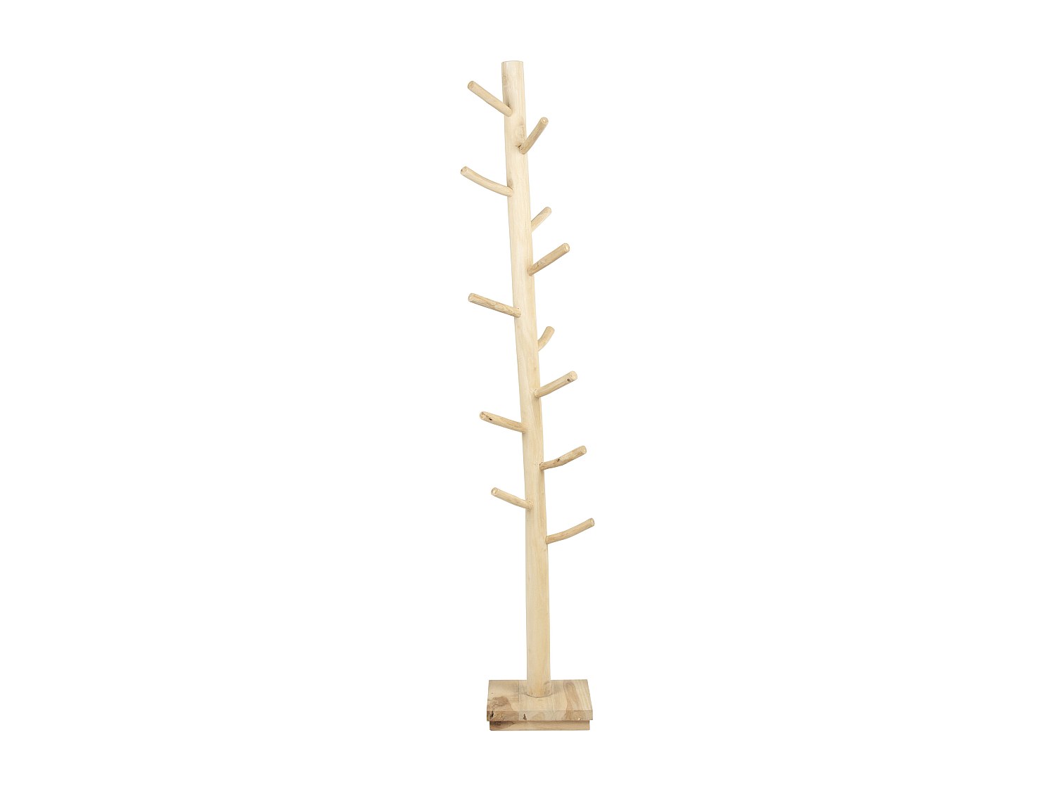 Kleiderständer - Teakholz - Naturfarben - LIPALIA günstig online kaufen