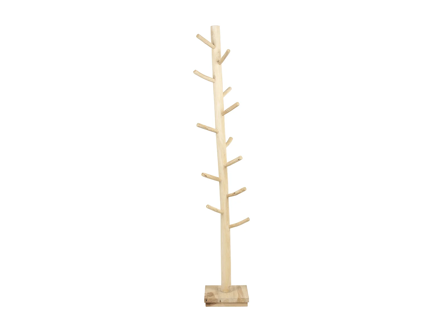 Porte-manteaux  en bois de teck - Coloris : Naturel - LIPALIA