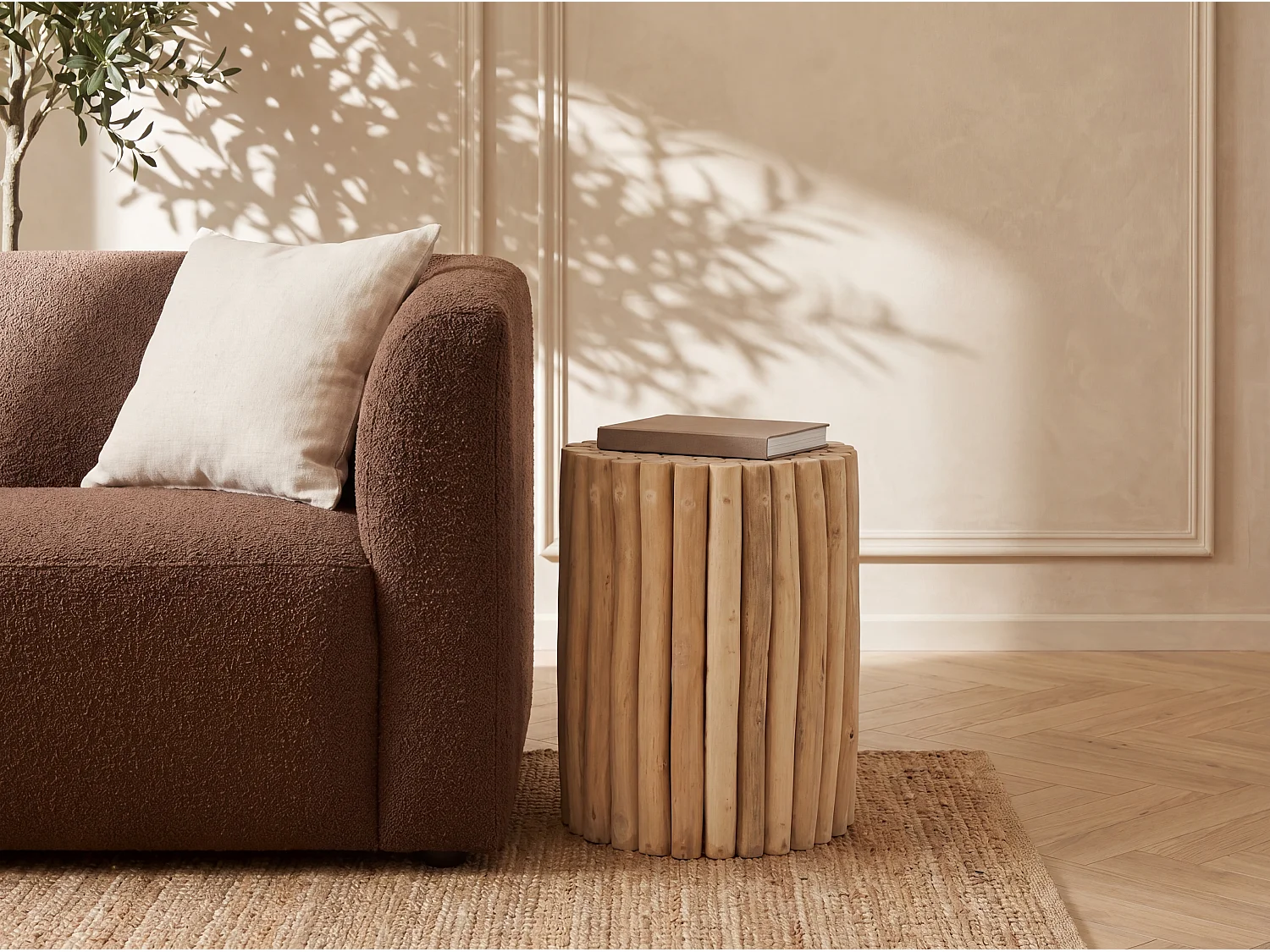 Sidobord i teak - Färg: Naturlig - LUTIANA