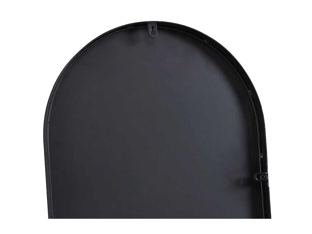 Owalne lustro ścienne z metalu – 40 × 140 cm (szer. × wys.) – kolor czarny ONIKAL
