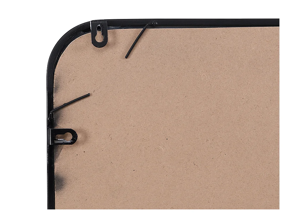 Industriële raamspiegel van metaal - B. 60 x H. 140 cm - Zwart - SCIARA