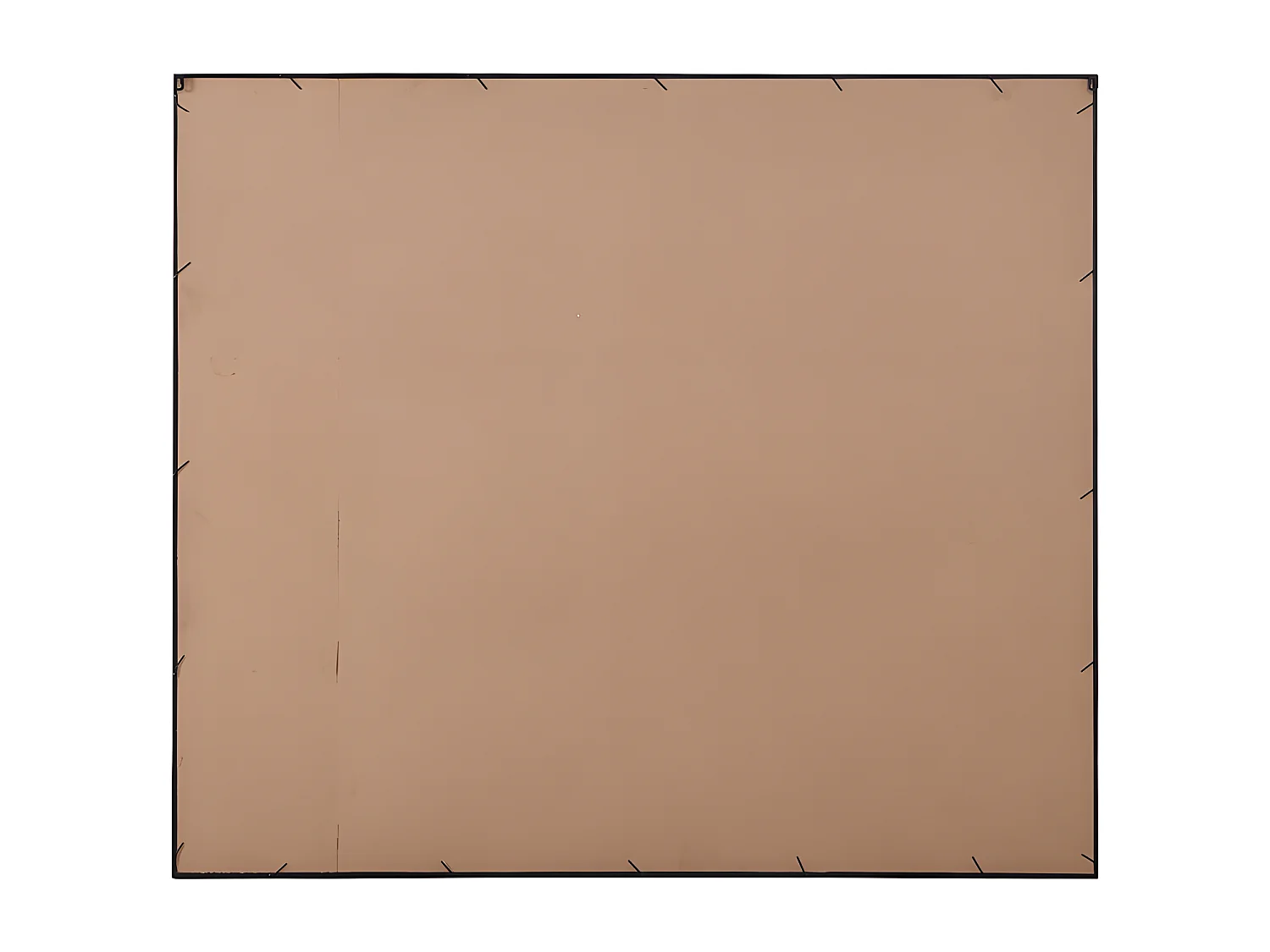 Industriële spiegel van metaal - B. 150 x H. 130 cm - Zwart - MALDONIA