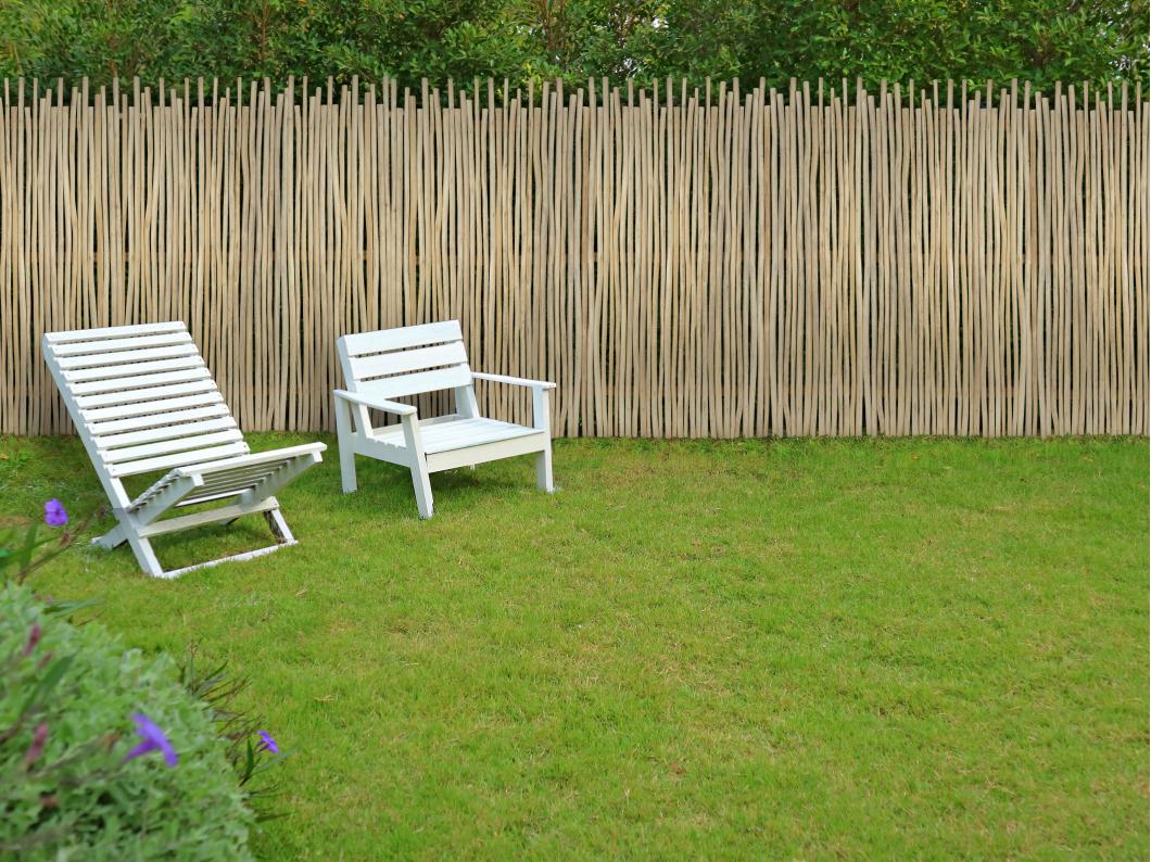 Sichtschutz - 100 x 120 cm - Teakholz - Naturfarben - EDANA