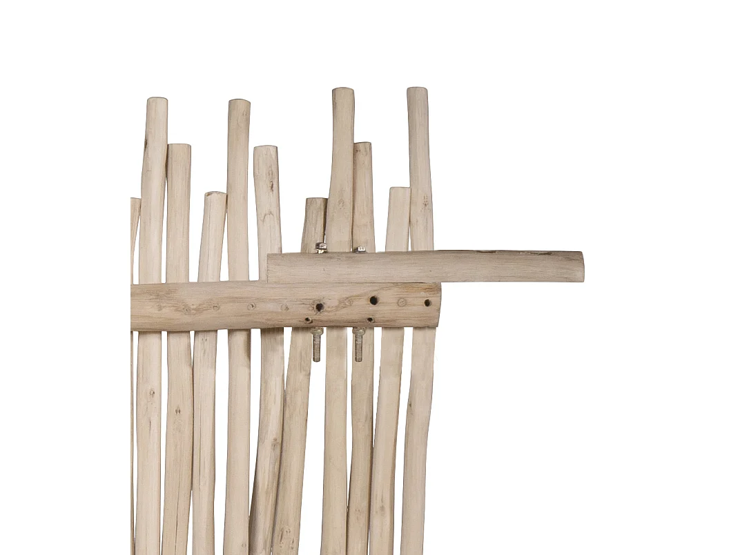 Valla de madera de teca - Ancho 100 x Alt. 180 cm color natural claro - EDANA