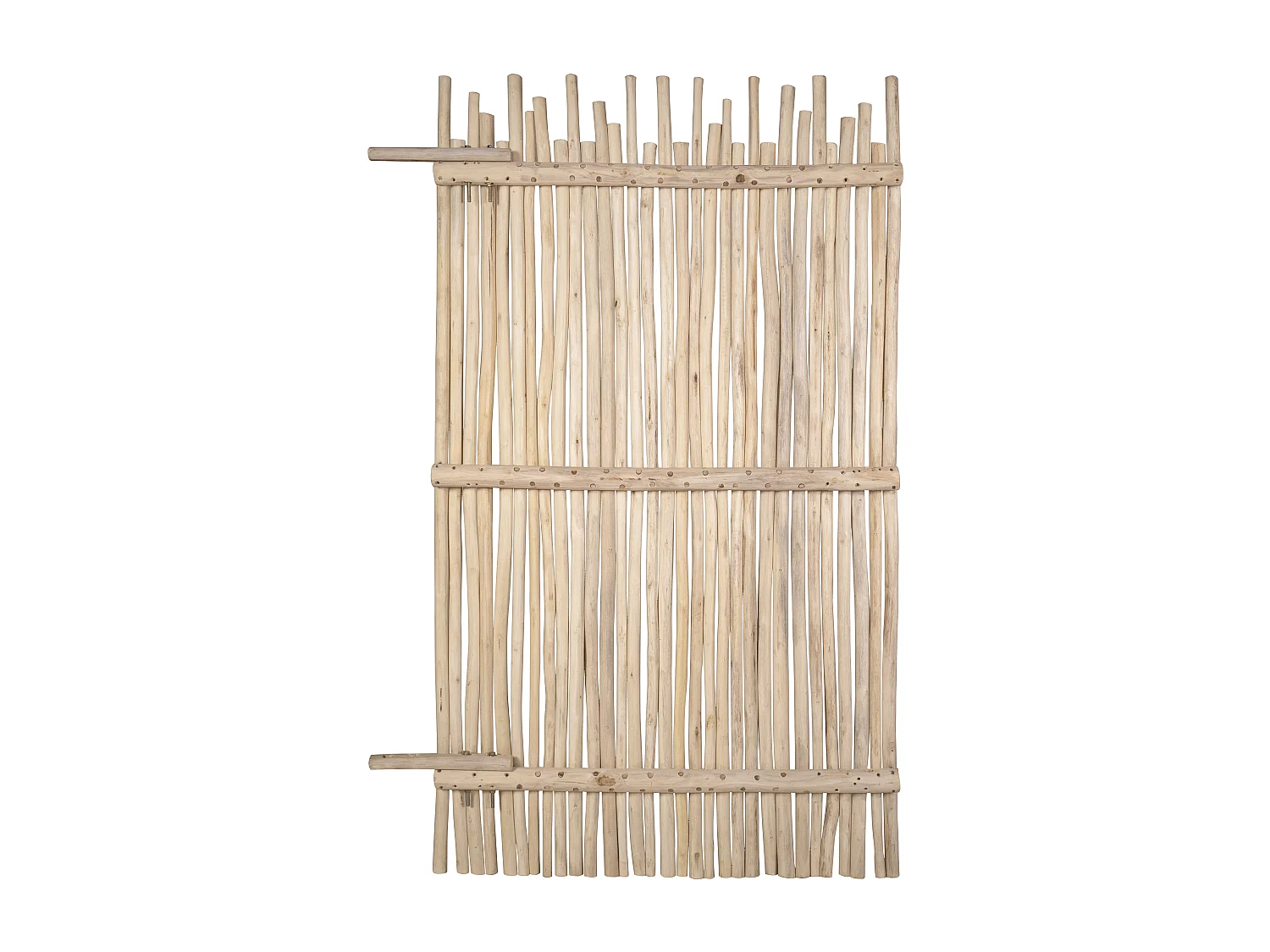 Valla de madera de teca - Ancho 100 x Alt. 180 cm color natural claro - EDANA