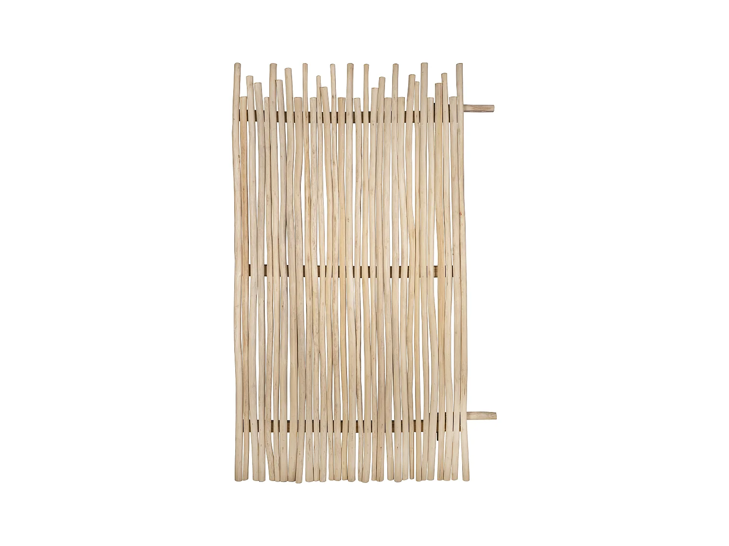 Clôture en bois de teck - L100 x H180 cm coloris naturel clair  - EDANA