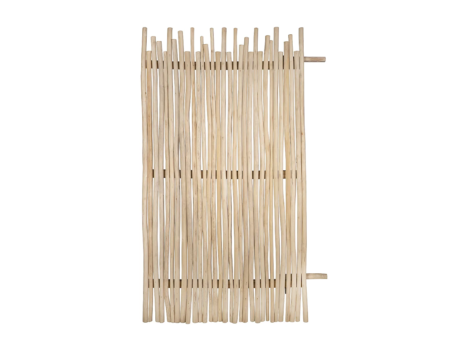 Clôture en bois de teck - L100 x H180 cm coloris naturel clair  - EDANA
