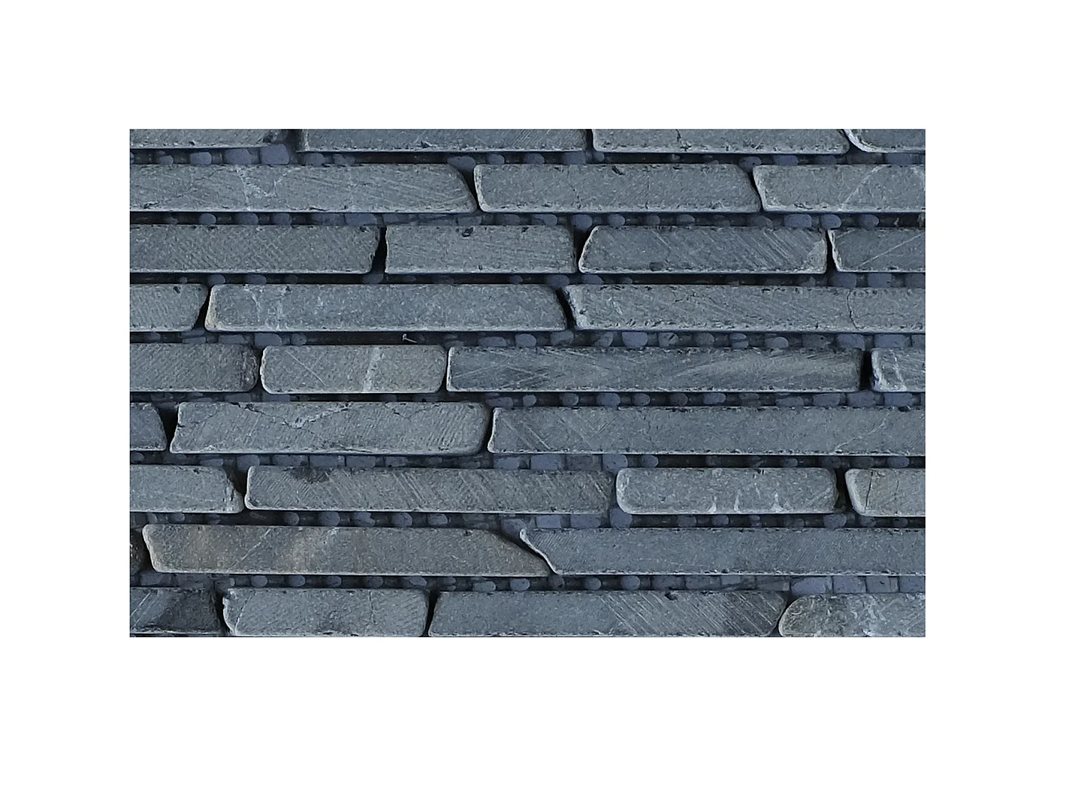Mosaïque sol et mur en marbre gris anthracite - pack de 1m² (dalles de 35x30 cm) - MOYALI