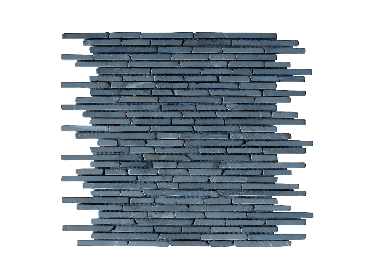 Mosaïque sol et mur en marbre gris anthracite - pack de 1m² (dalles de 35x30 cm) - MOYALI