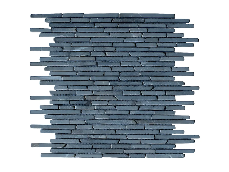 Mosaïque sol et mur en marbre gris anthracite - pack de 1m² (dalles de 35x30 cm) - MOYALI