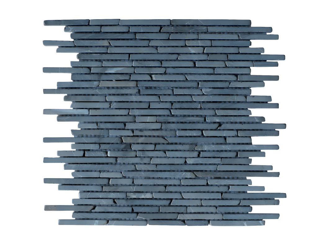 Mosaico per pavimenti e pareti set da 1 m² in Marmo Antracite - MOYALI