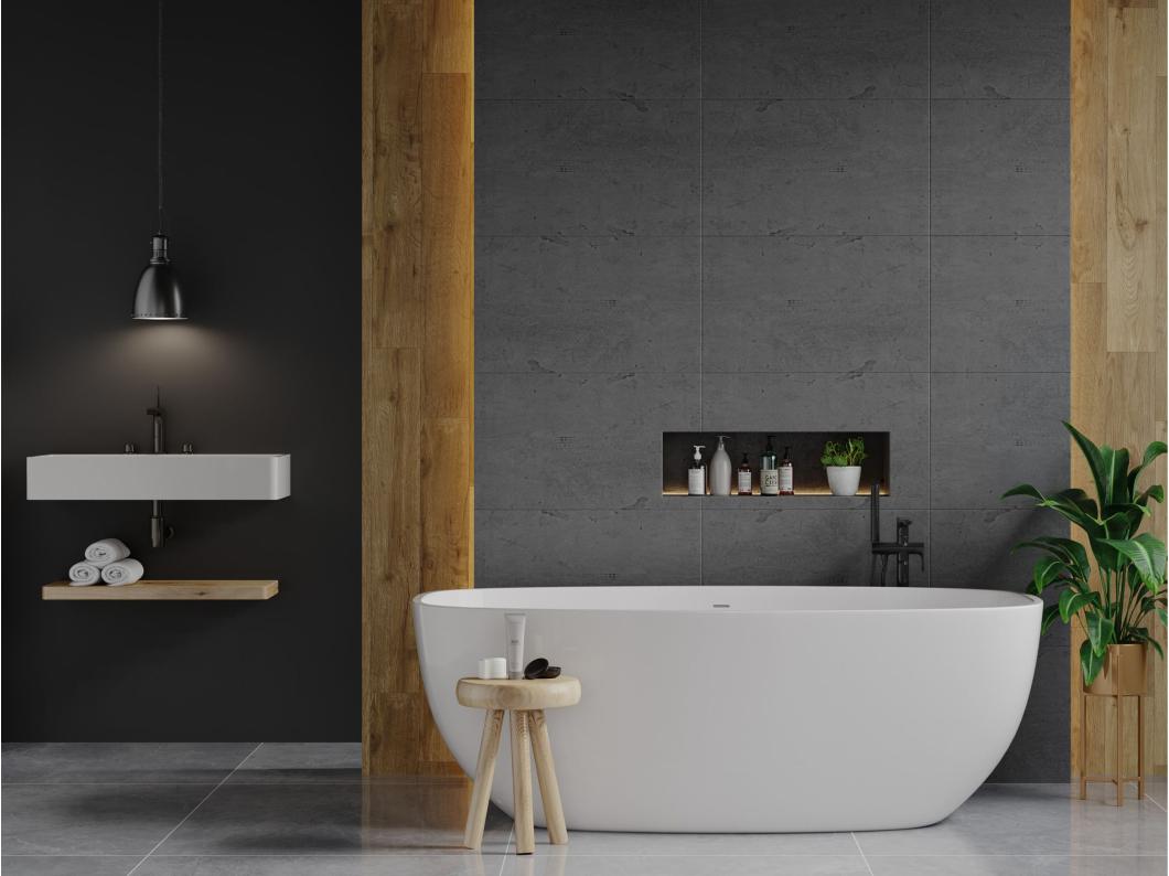 Folha de betão, pack de 1,5 m², cinza antracite, 10 folhas - ZALIOR