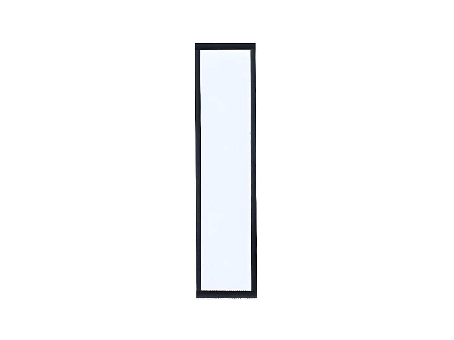 Cristalera tipo taller de aluminio termolacado - 30x105 cm - Negro - BAYVIEW