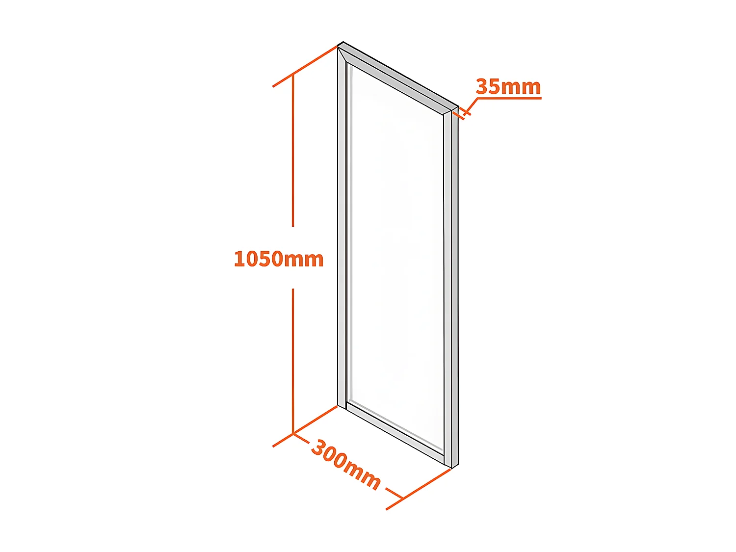 Cristalera tipo taller de aluminio termolacado - 30x105 cm - Negro - BAYVIEW