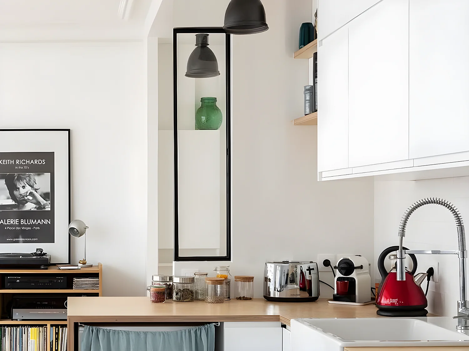 Verrière atelier en aluminium thermolaqué - 30x105 cm - Noir - BAYVIEW