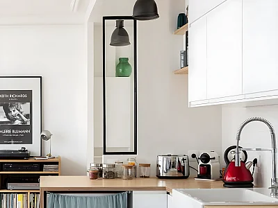Innenfenster aus pulverbeschichtetem Aluminium Schwarz 30 x 105 cm (B x H) – BAYVIEW