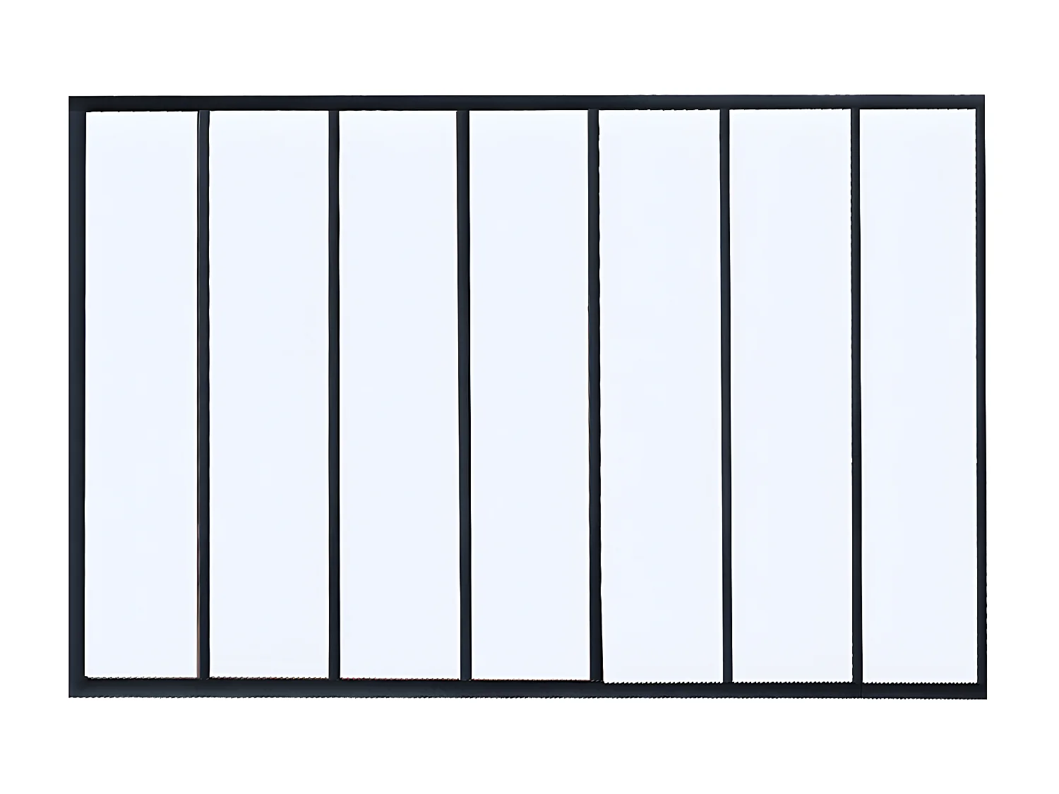 Verrière atelier en aluminium thermolaqué - 210x105 cm - Noir - BAYVIEW