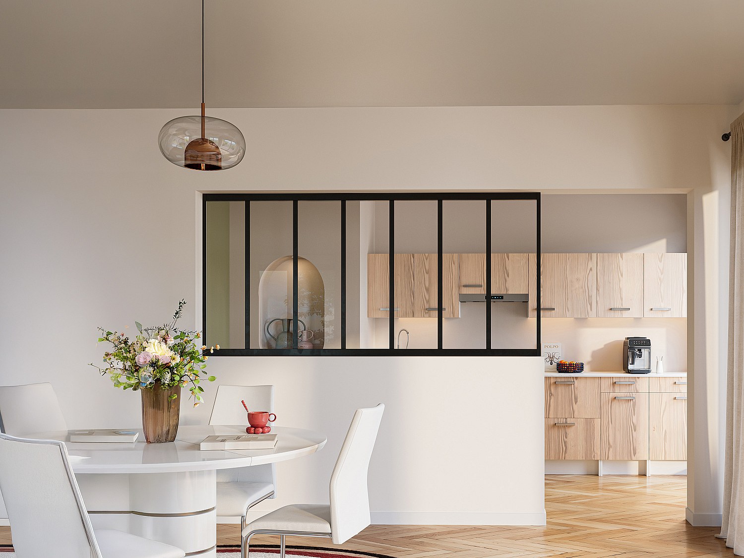 Vente-unique Innenfenster aus pulverbeschichtetem Aluminium Schwarz 210 x 105 cm (B x H) – BAYVIEW 814763