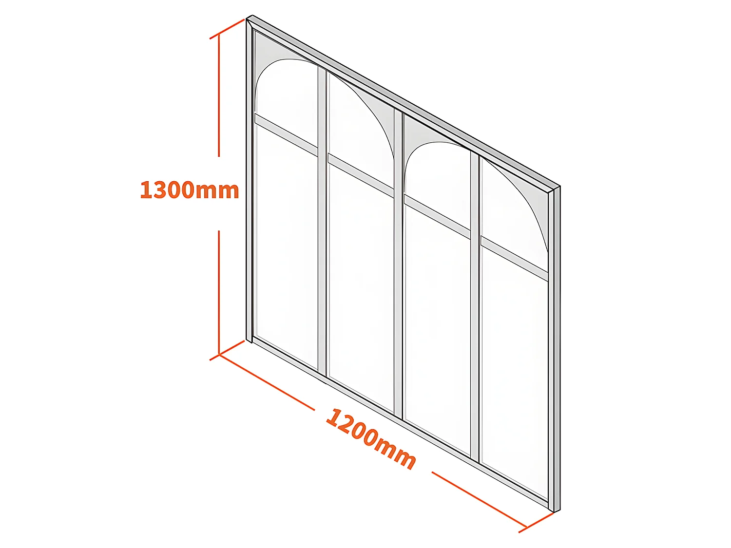 Verrière atelier art déco en aluminium thermolaqué 120x130 cm - Noir - ARCADEA