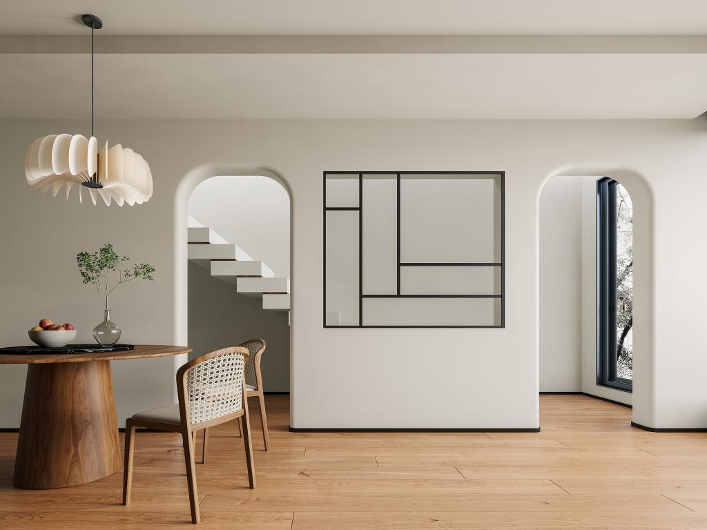 Verrière atelier design en aluminium thermolaqué 150x130 cm - Noir - ARTENA