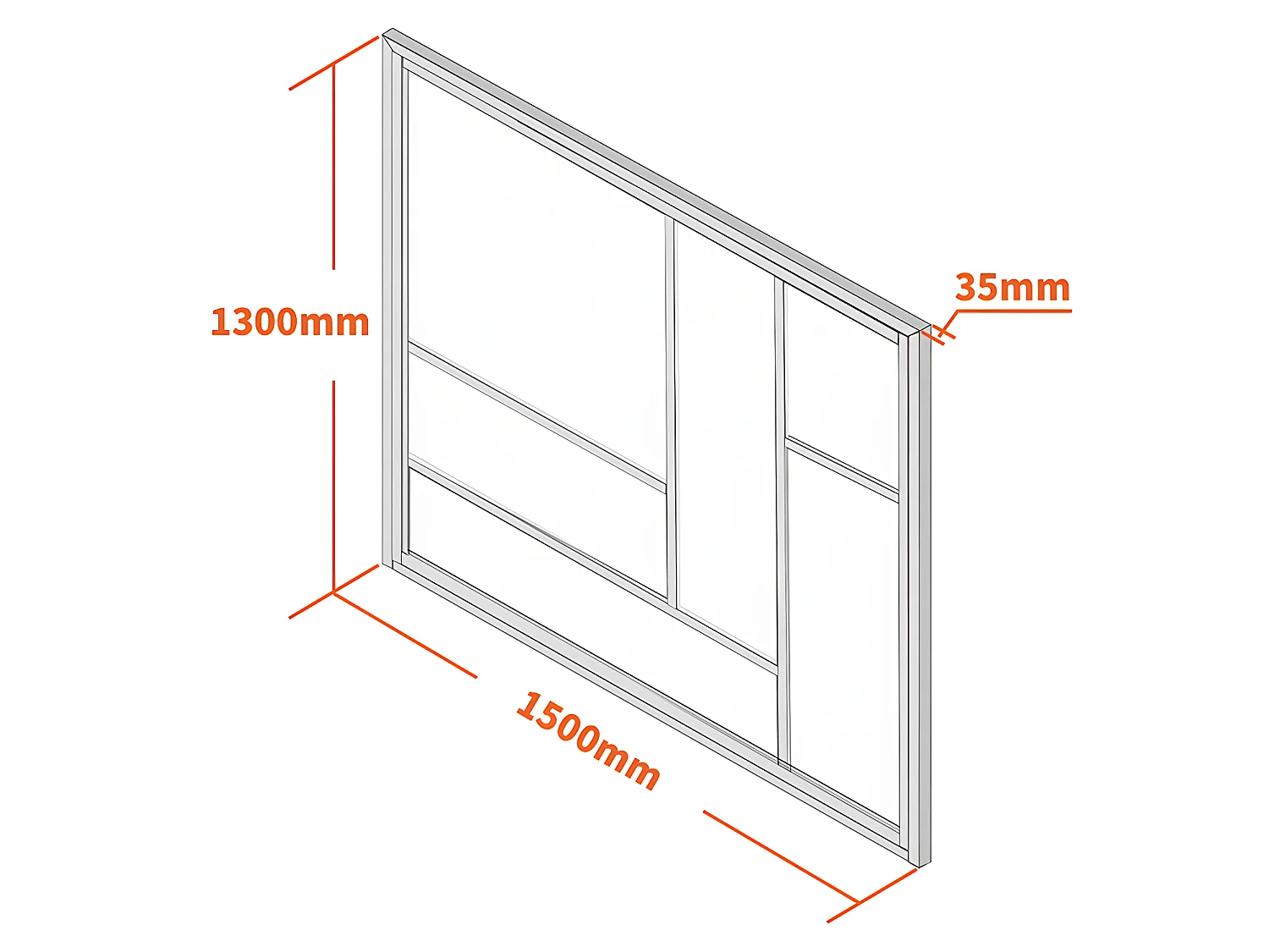 Atelier Glaswand Design - 150 x 130 cm - thermolackiertes Aluminium - Schwarz - ARTENA